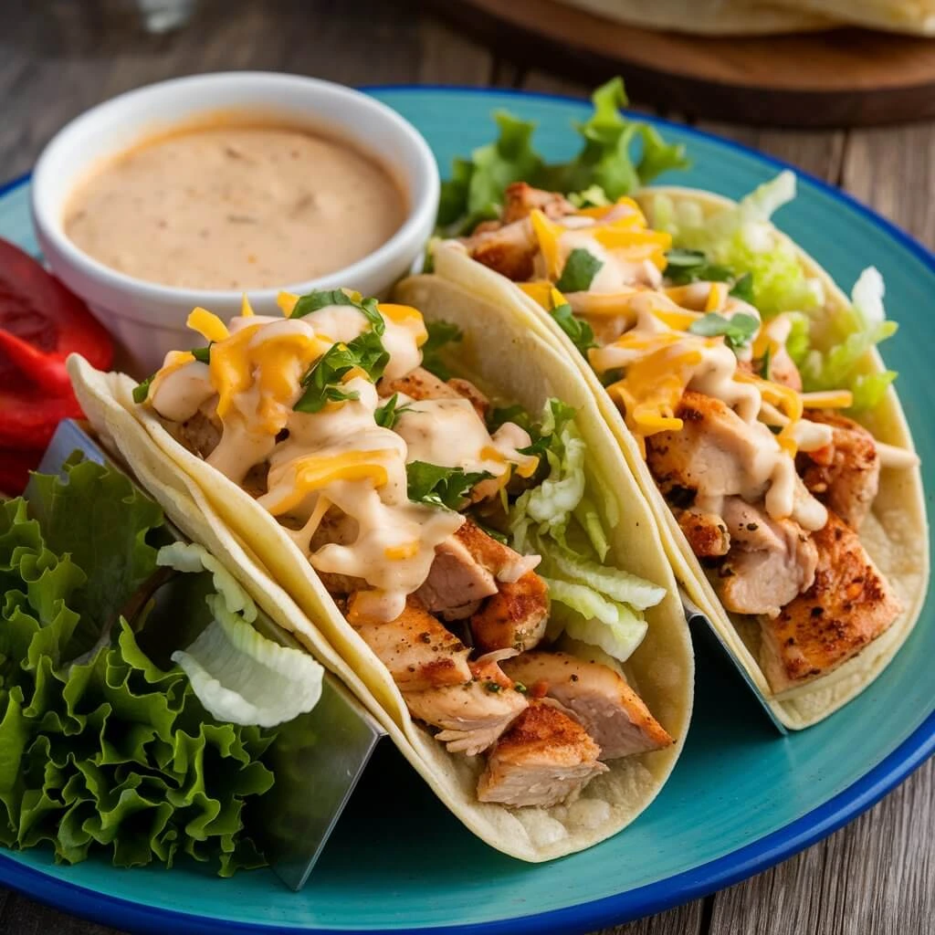  Chicken super tacos with tender chicken, fresh toppings