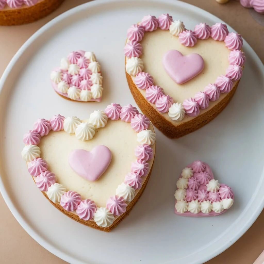 Stunning heart-shaped cake adorned with delicate flowers and intricate fondant details.