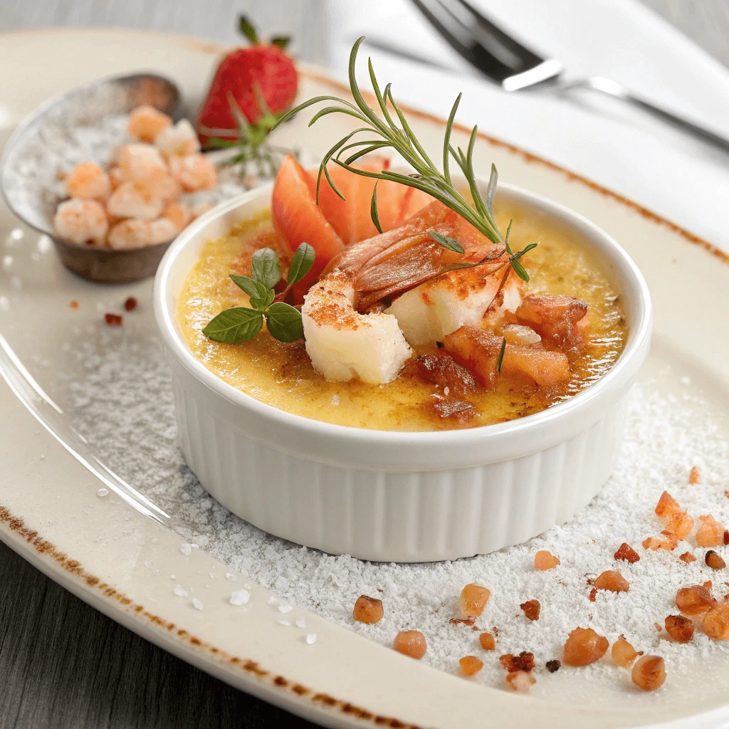 Elegant presentation of a plated seafood dish