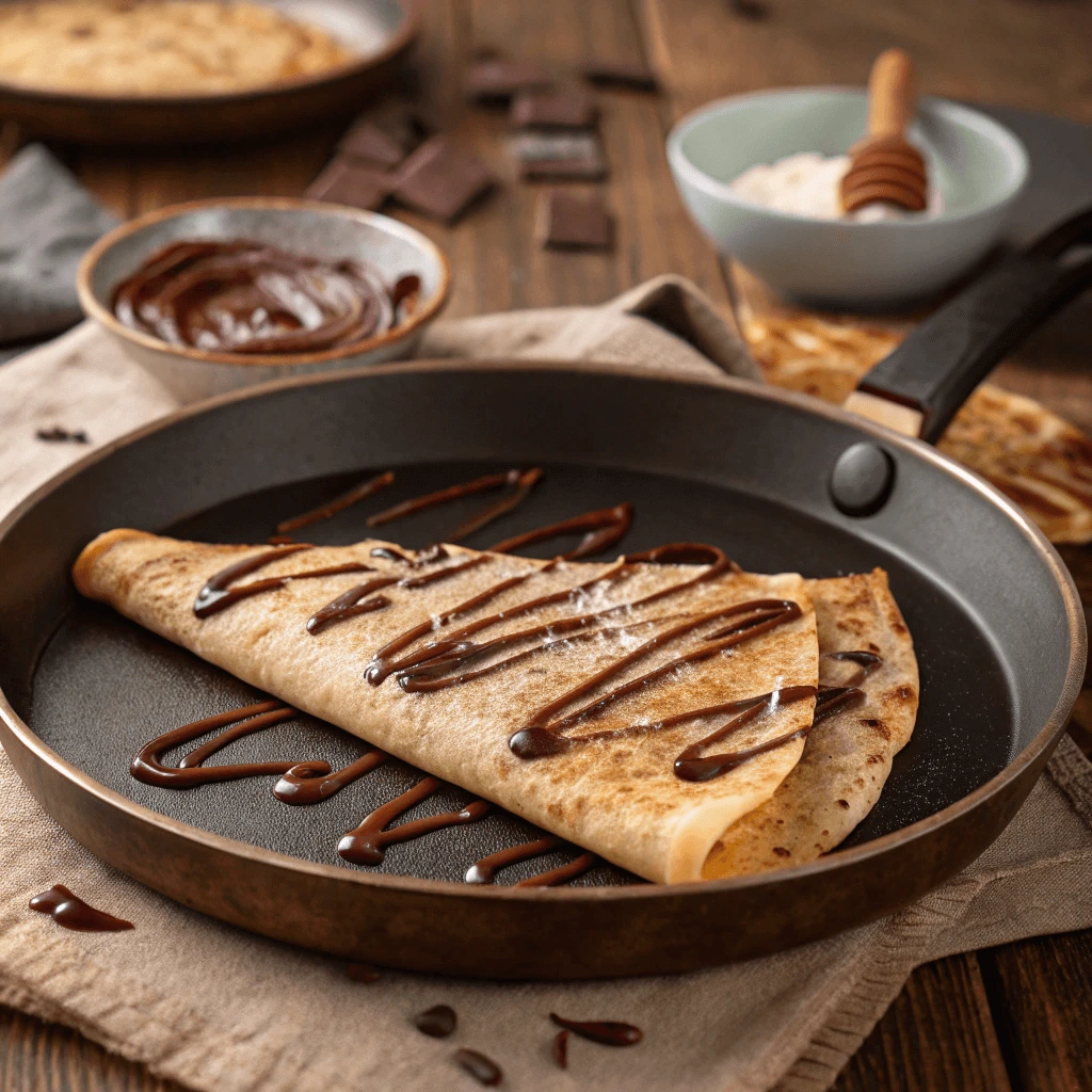 Five premium crepe pans on display, perfect for making flawless crepes.