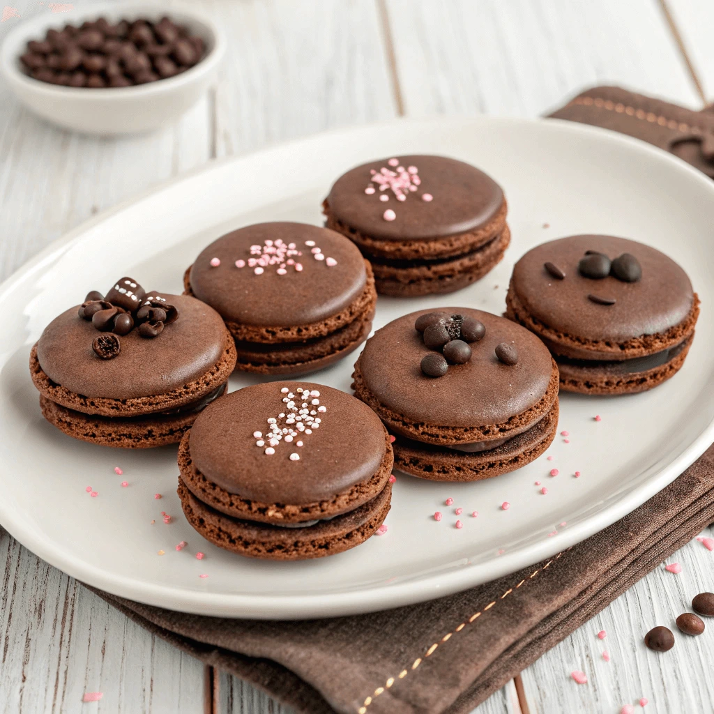 Wafer cookies with chocolate and fruit toppings