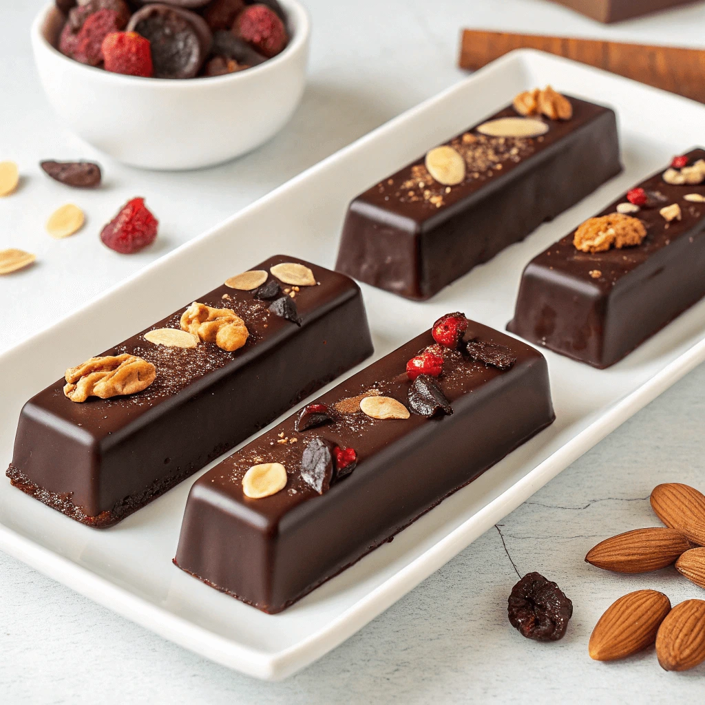 Delicious homemade sugar-free chocolate bars made with natural sweeteners