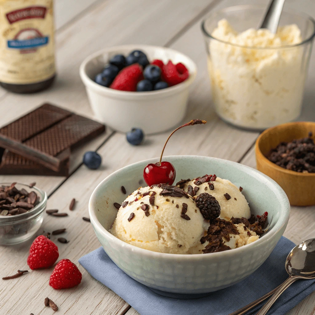 Churning creamy ice cream base for the perfect Journeyman-style recipe.