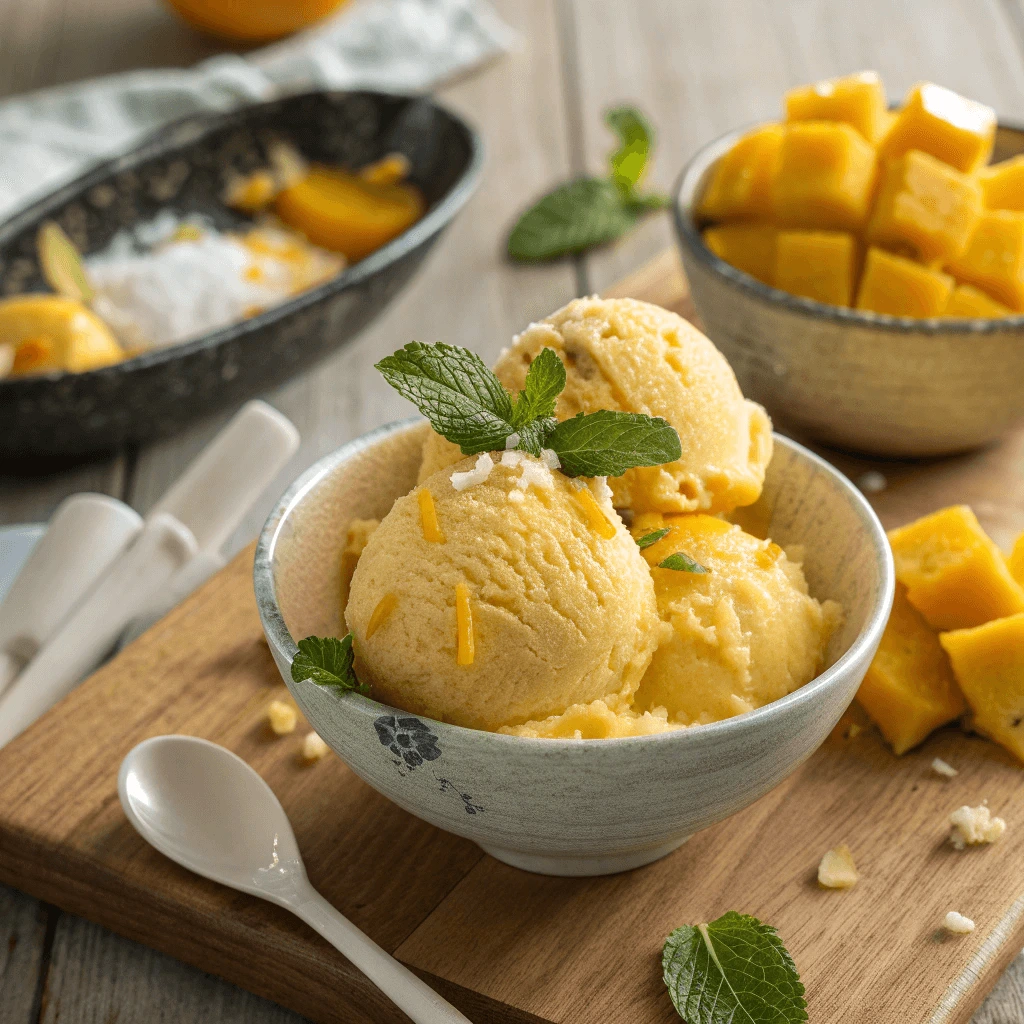  homemade mango ice cream for smooth texture