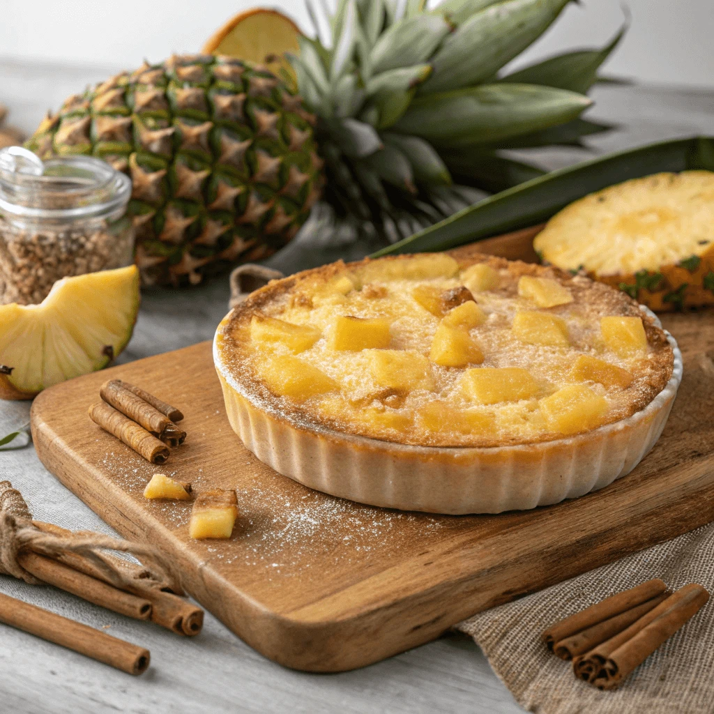 Step-by-step ingredients for pineapple casserole recipe