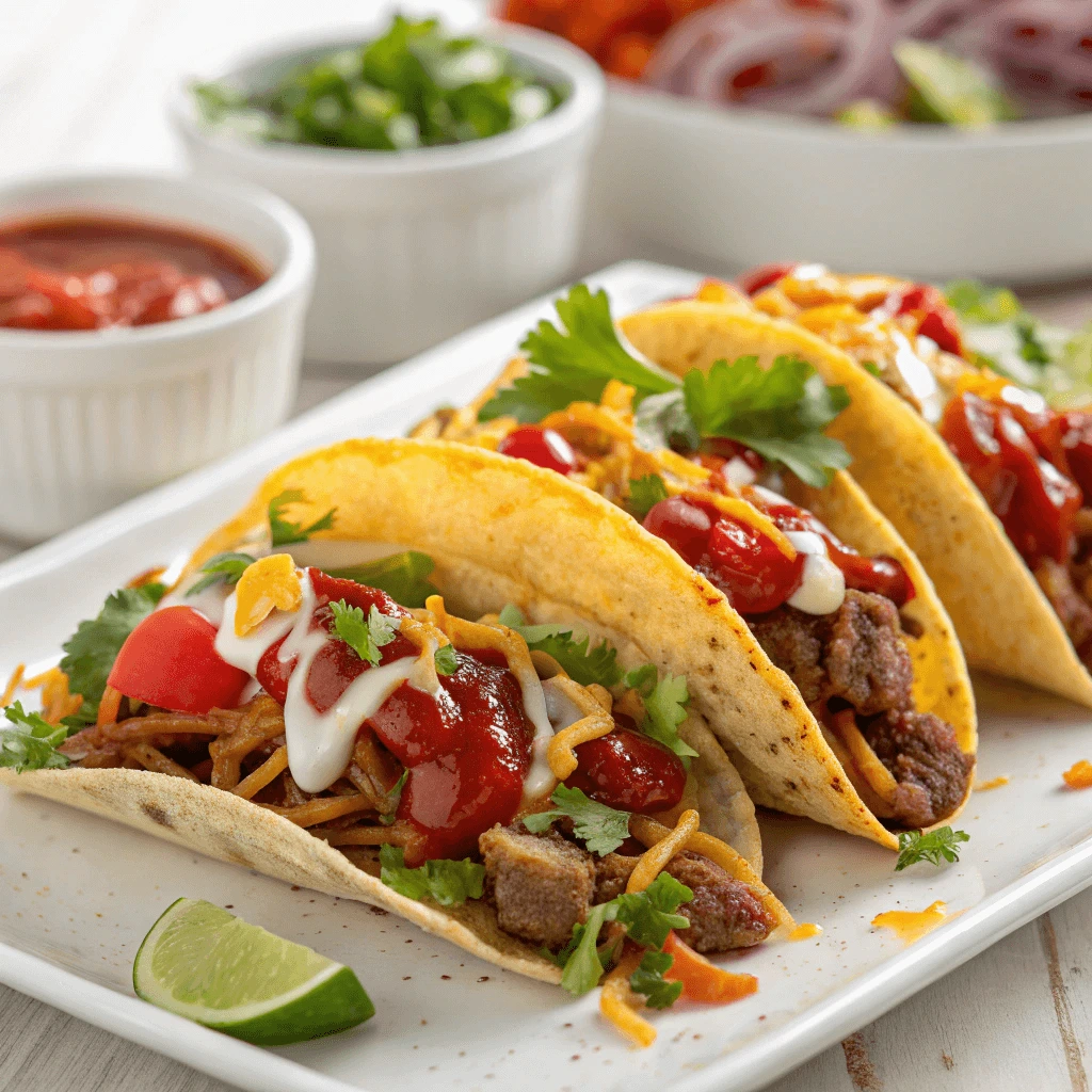 A variety of super tacos with different fillings, perfect for a flavorful meal tonight.