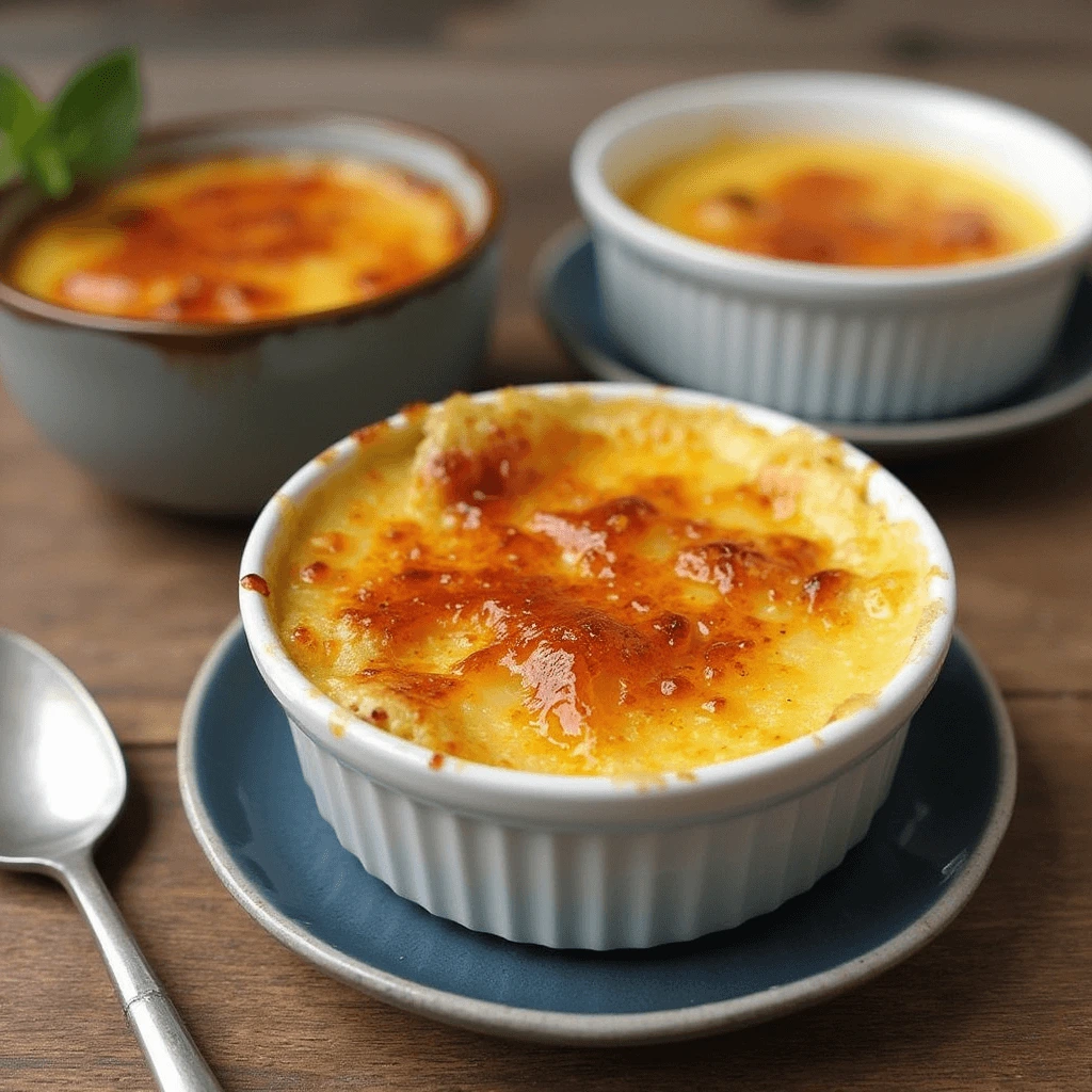 Smooth and creamy crab brulee custard