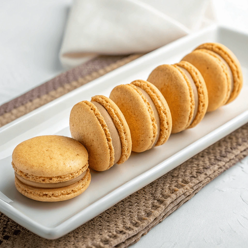 Variety of wafer cookie desserts on a table