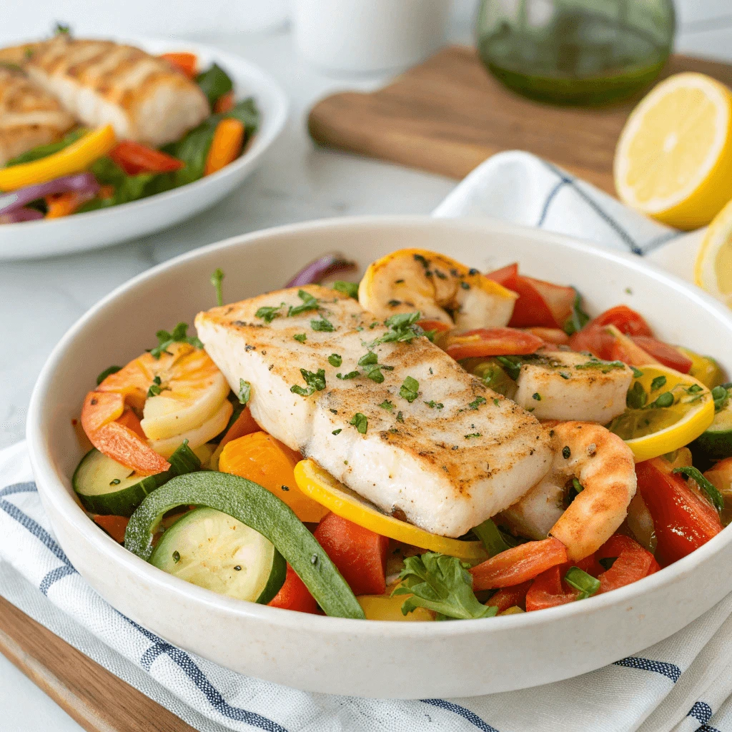  Homemade fish food ingredients laid out for a nutritious recipe