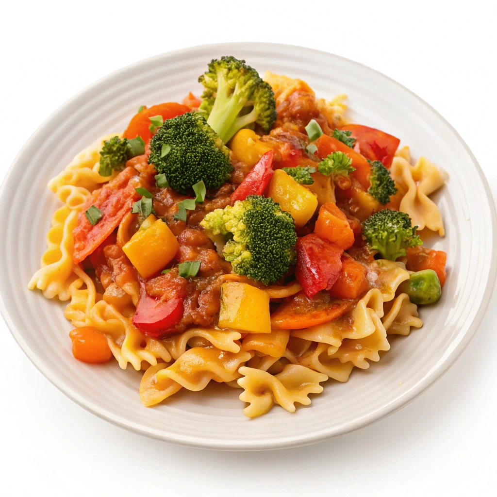  Creamy garlic parmesan Mafaldine pasta served in a bowl with a sprinkle of fresh herbs.