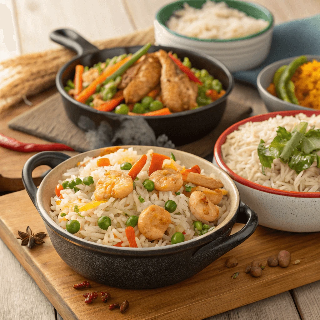 One pot rice hack dishes featuring a flavorful and easy-to-make meal