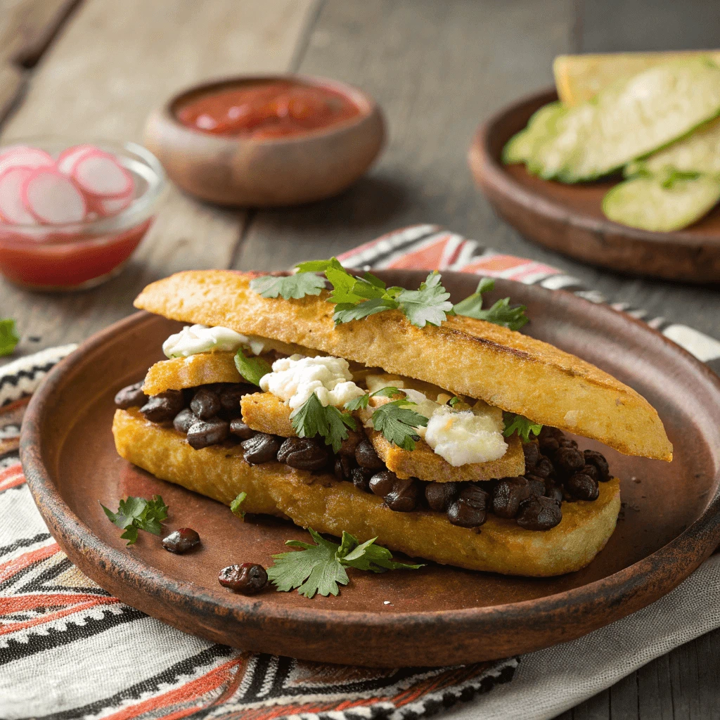 Step-by-step process of making an authentic Oaxacan plantain sandwich at home.