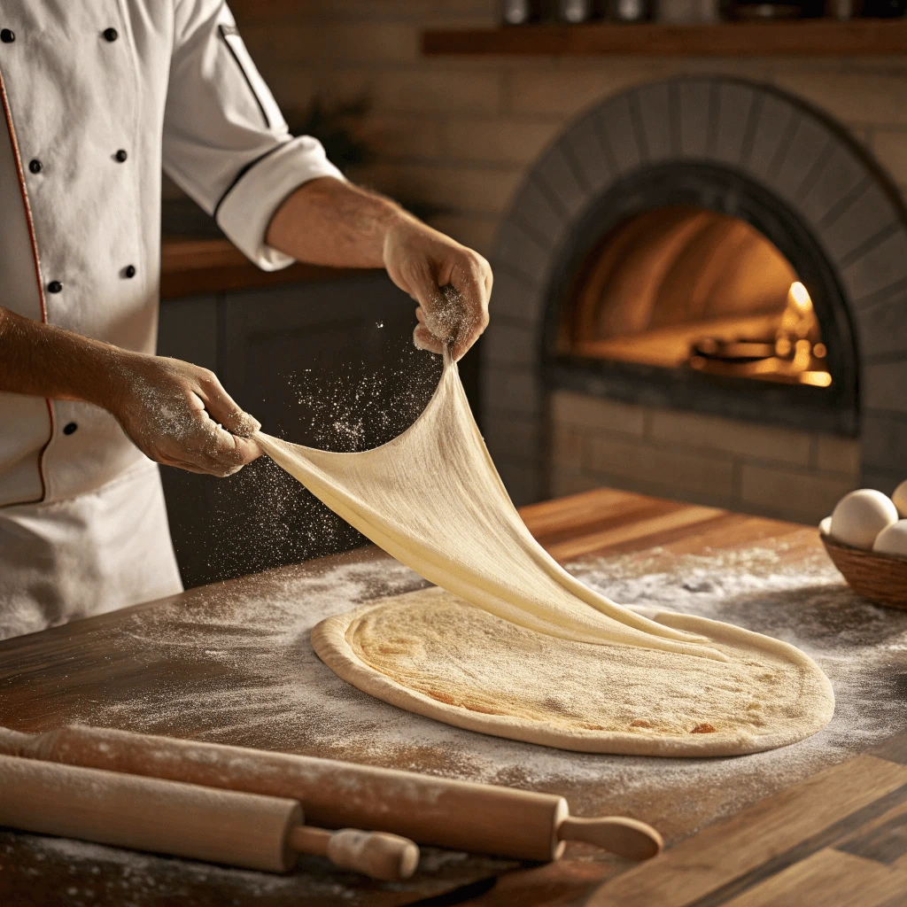 Stretching Pizza Dough for a 14-inch Pizza