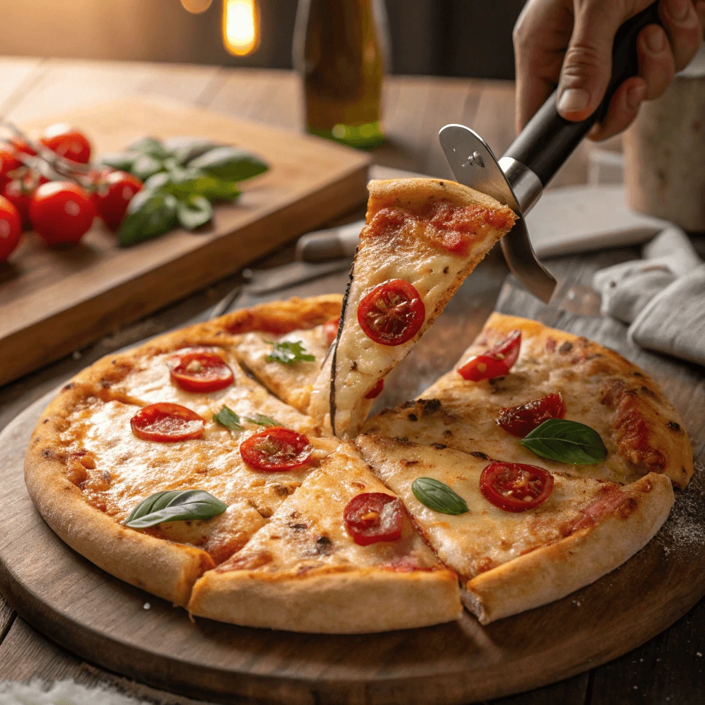 Slicing a Delicious 14-inch Pizza