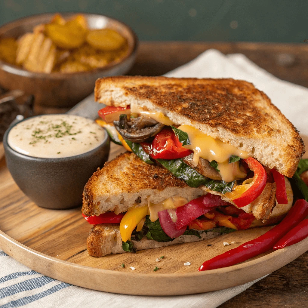 Grilled Cheese Sandwich with Local Vegetables