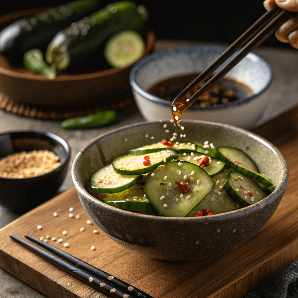 Step-by-step guide to making Din Tai Fung cucumber salad at home