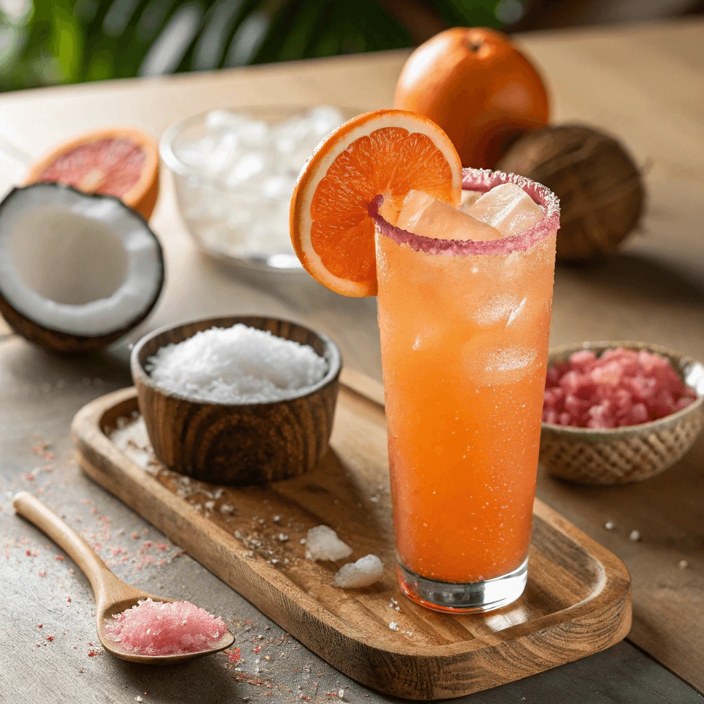 Close-up of adrenal cocktail in a clear glass