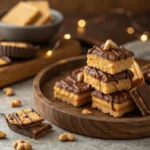 Cheez-It Peanut Butter and Chocolate Bites on a plate ready to serve