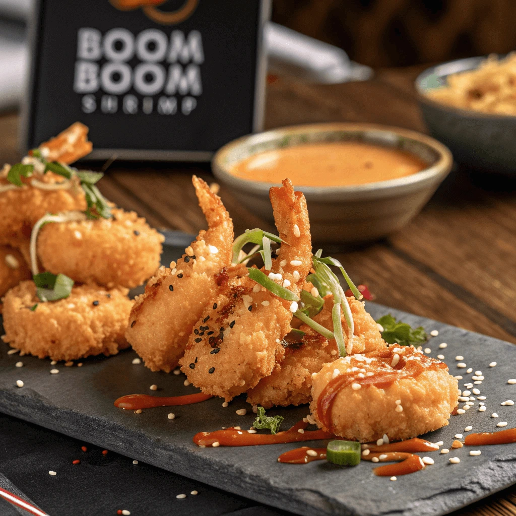 Crispy Boom Boom Shrimp served with spicy dipping sauce