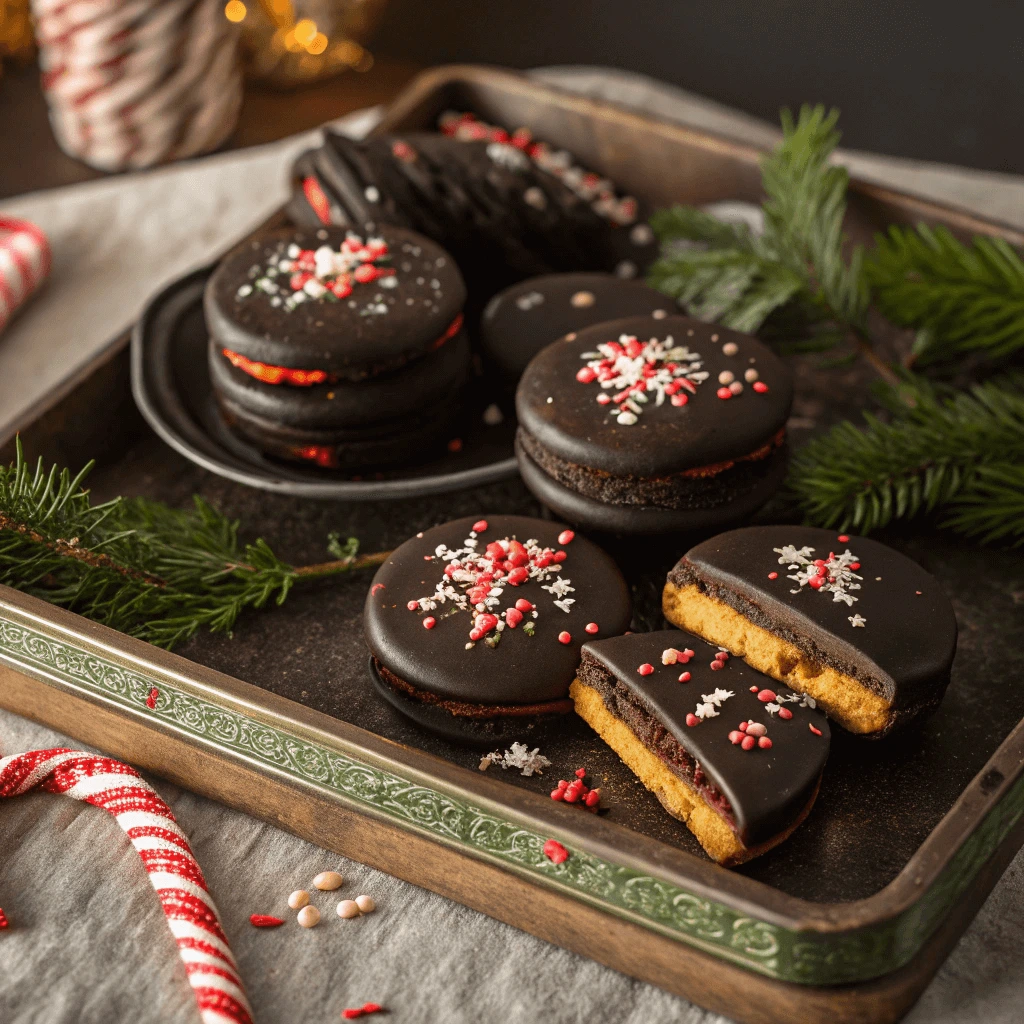 Chocolate covered Oreos infused with flavors like peppermint and orange zest